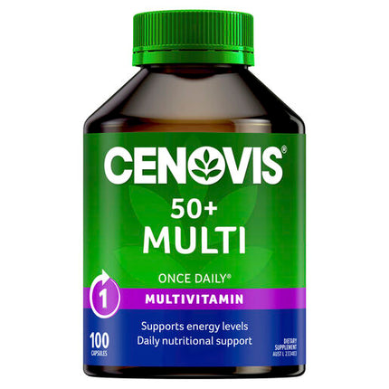 Cenovis 50+ Once Daily Multi Value Pack 100 Capsules