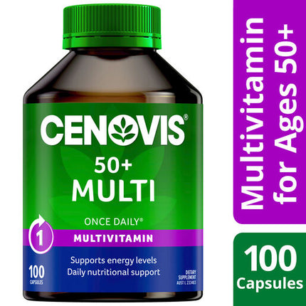 Cenovis 50+ Once Daily Multi Value Pack 100 Capsules