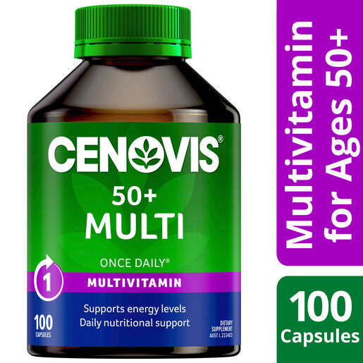 Cenovis 50+ Once Daily Multi Value Pack 100 Capsules