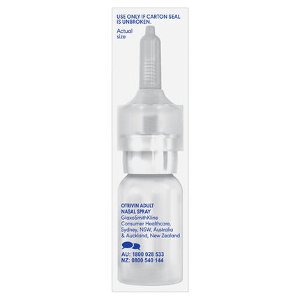 Otrivin Adult Nasal Spray, for Blocked Nose, 10mL