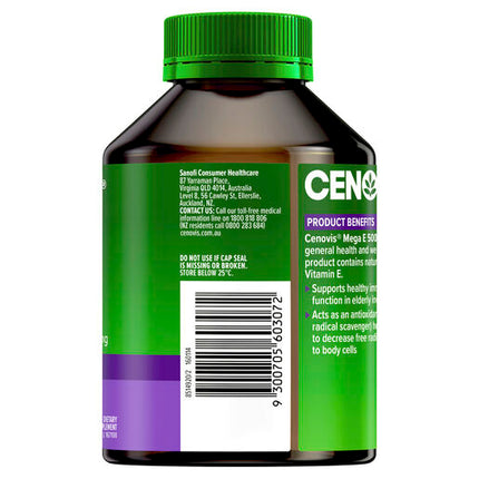Cenovis Mega E 500IU Value Pack 250 Capsules
