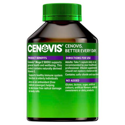 Cenovis Mega E 500IU Value Pack 250 Capsules