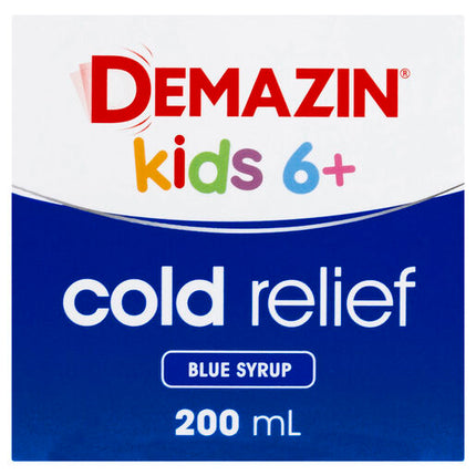 Demazin Kids 6+ Cold Relief Blue Syrup 200mL
