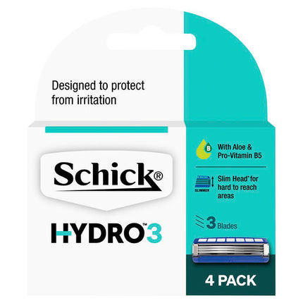 Schick Hydro 3 Refill Cartridges 4 Pack