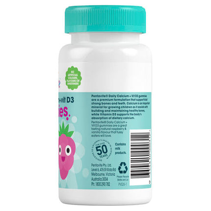 Pentavite Daily Calcium + Vit D3 Kids Gummies 60 Pastilles