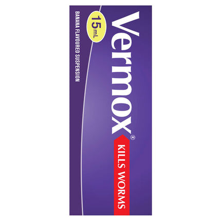 Vermox Worming Treatment Banana Flavoured Liquid 15mL
