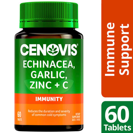 Cenovis Echinacea, Garlic, Zinc & C 60 Tablets