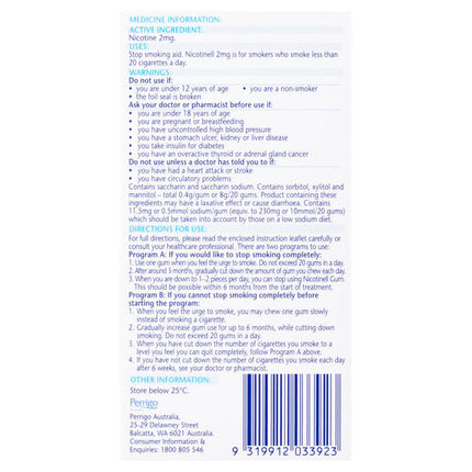 Nicotinell Gum Fruit 2mg 24 Pack