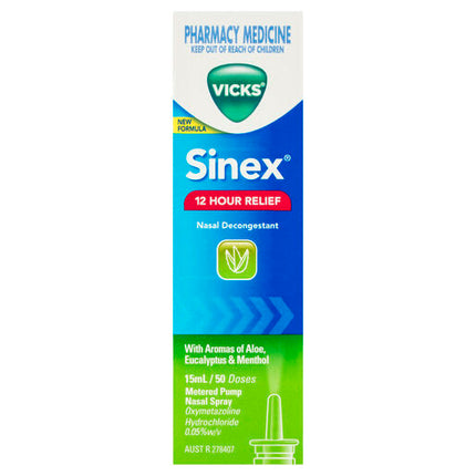 Vicks Sinex Nasal Decongestant Nasal Spray 15mL