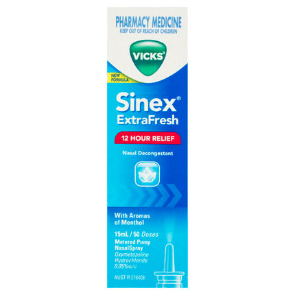 Vicks Sinex ExtraFresh Nasal Decongestant Nasal Spray 15mL