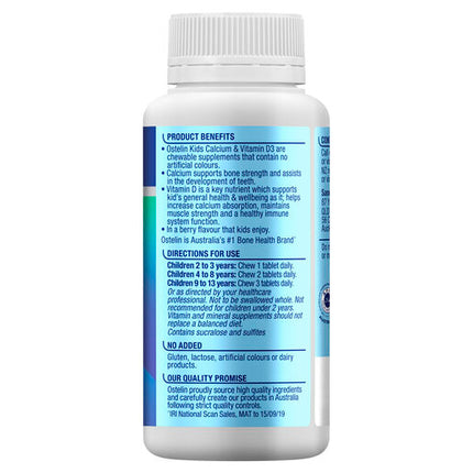 Ostelin Kids Calcium & Vitamin D3 90 Chewable Tablets