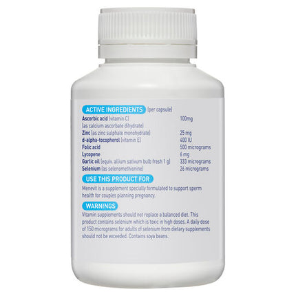 Menevit Pre-Conception Sperm Health Capsules 90 pack