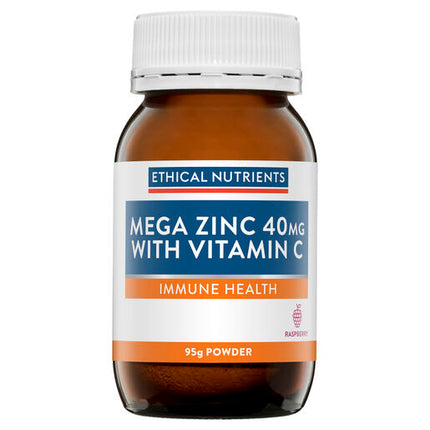 Ethical Nutrients Mega Zinc Powder 40mg (Raspberry)95G