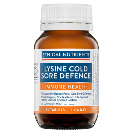 Ethical Nutrients Lysine Viral Cold Sore Defence 30 Tablets