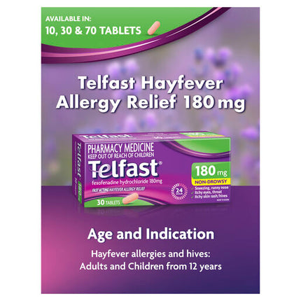 Telfast 180mg 30 Tablets
