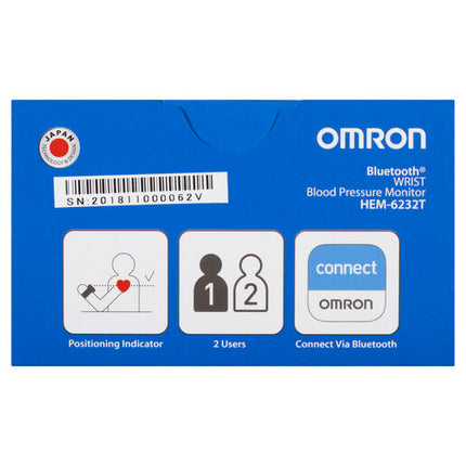 Omron Blood Pressure Monitor Bluetooth Wrist Hem6232T