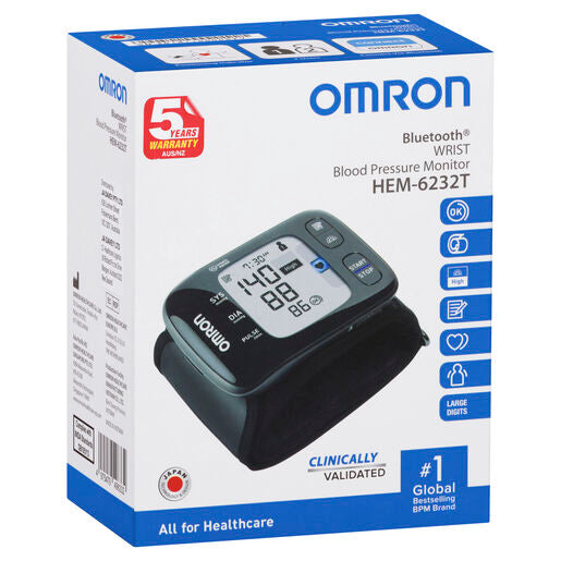 Omron Blood Pressure Monitor Bluetooth Wrist Hem6232T