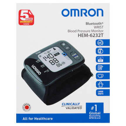 Omron Blood Pressure Monitor Bluetooth Wrist Hem6232T