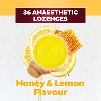 Betadine Anaesthetic Lozenges Honey and Lemon 36 Pack