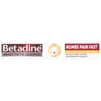 Betadine Anaesthetic Lozenges Honey and Lemon 16 Pack