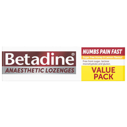Betadine Anaesthetic Lozenges Honey and Lemon 36 Pack