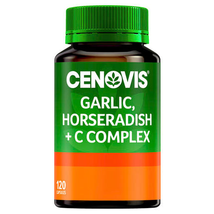 Cenovis Garlic, Horseradish + C Complex 120 Capsules