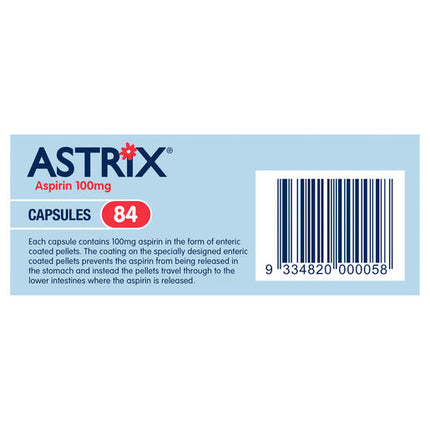 Astrix Aspirin 100mg 84 Capsules
