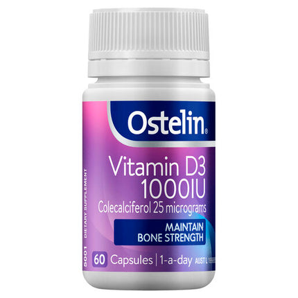 Ostelin Vitamin D3 1000IU 60 Capsules