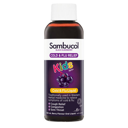 Sambucol Kids Black Elderberry Cold & Flu Relief Kids Liquid 120mL