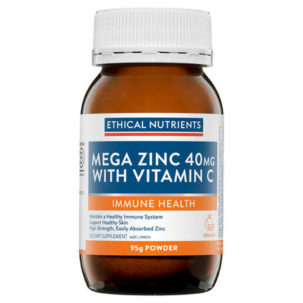 Ethical Nutrients Mega Zinc Powder 40mg (Orange)95G