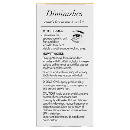 Olay Eyes Pro-Retinol Anti-Ageing Eye Cream Treatment 15ml