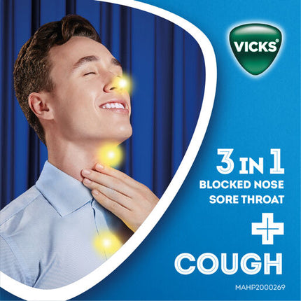 Vicks VapoDrops +Cough Honey Lemon Menthol 36 Lozenges