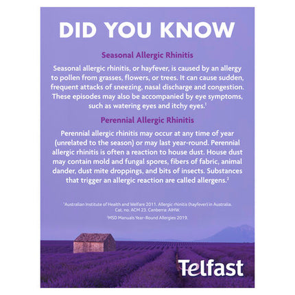 Telfast 60mg 20 Tablets
