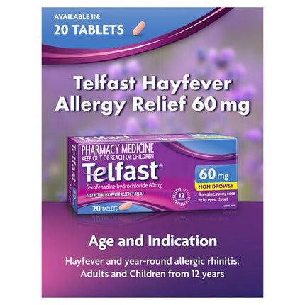 Telfast 60mg 20 Tablets