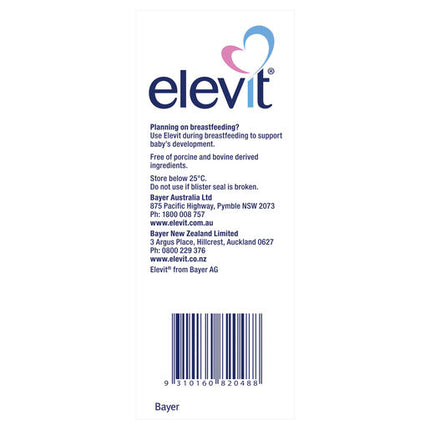 Elevit Pre-Conception and Pregnancy Multivitamin Tablets 100 pack (100 days)