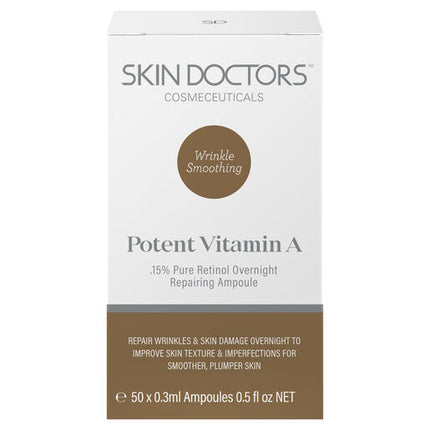 Skin Doctors Wrinkle Smoothing Potent Vitamin A 50 x 0.3mL Ampoules