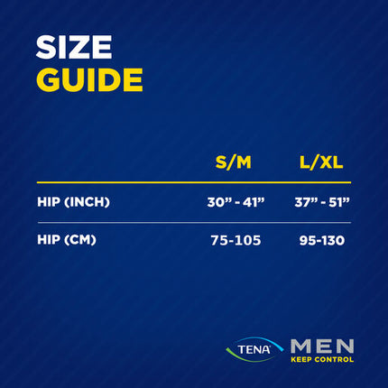 Tena Men Pant Active Fit Plus Navy Medium 9 Pack