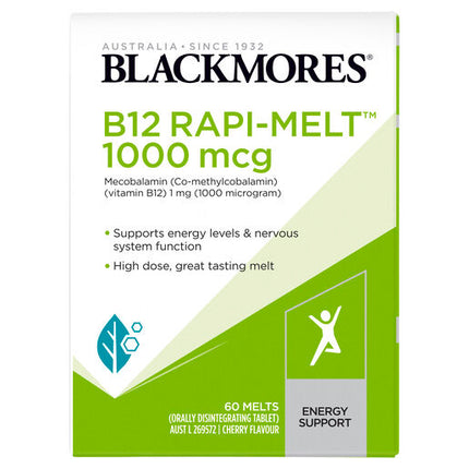 Blackmores B12 Rapi Melt 1000mcg 60 Melts
