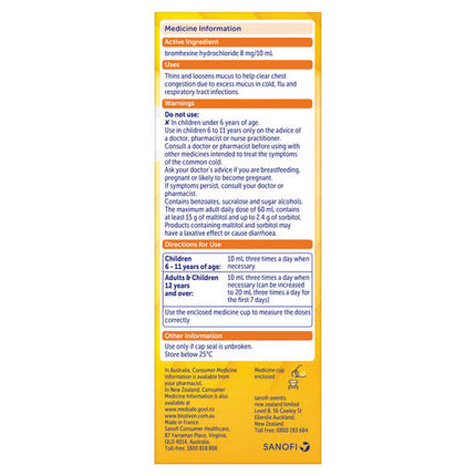 Bisolvon Chesty Cough Liquid 250mL