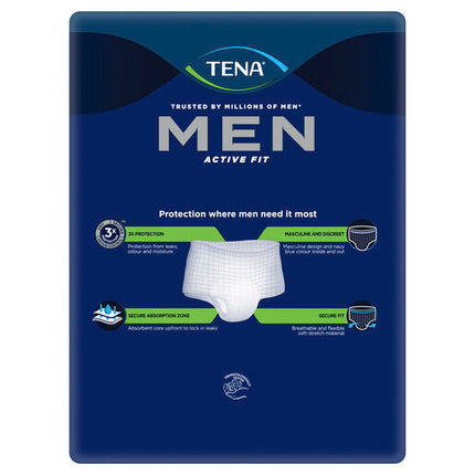 Tena Men Pant Active Fit Plus Navy Large 8 Pack