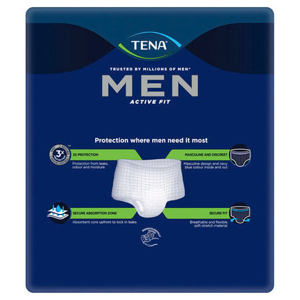 Tena Men Pant Active Fit Plus Navy Medium 9 Pack