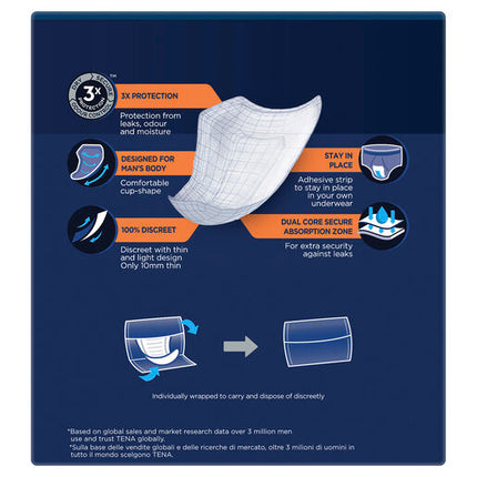 Tena Men Absorbent Protector Level 3 Super 8 Pack