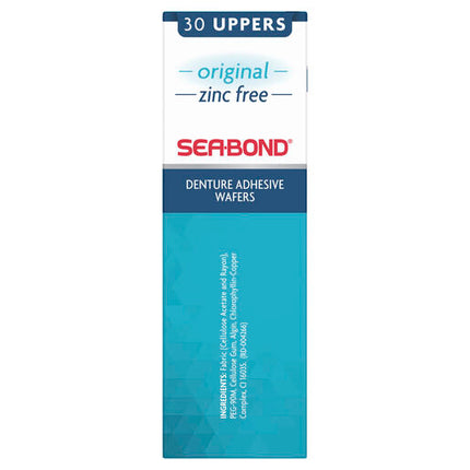 Sea Bond Denture Adhesive Uppers 30 Pack