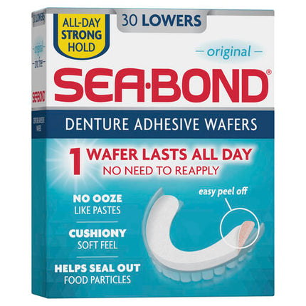 Sea Bond Denture Adhesive Lowers 30 Pack