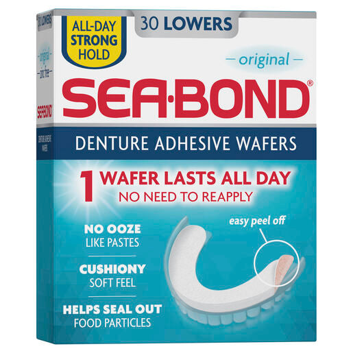 Sea Bond Denture Adhesive Lowers 30 Pack