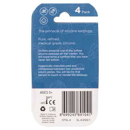 Otifleks Silicone Earplugs 4 Pack