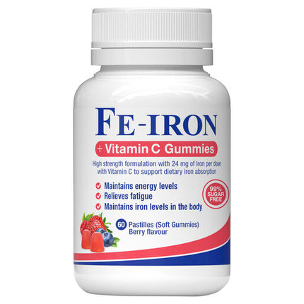 Fefol Fe-Iron And Vitamin C 60 Gummies
