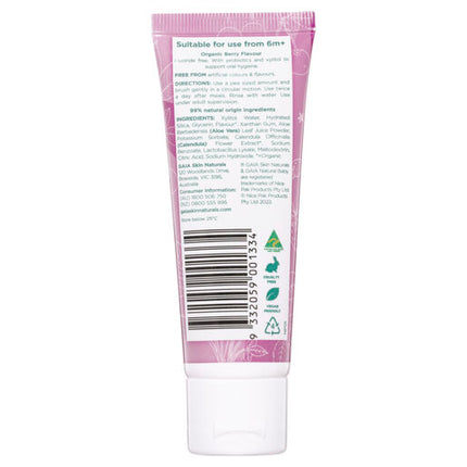 Gaia Natural Baby Probiotic Toothpaste Berry Burst 50g