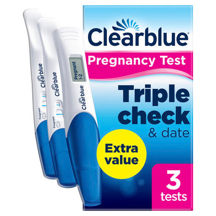 Clearblue Pregnancy Test Triple Check + Date 3 Tests