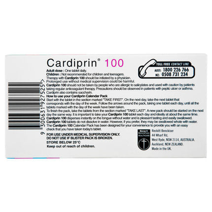 Cardiprin 100mg 180 Tablets